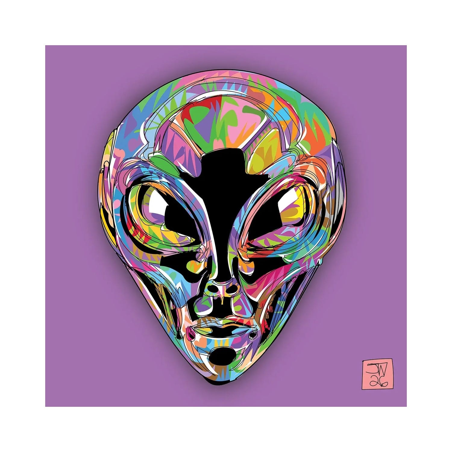 "Chrome Alien" by TECHNODROME1 Canvas Print