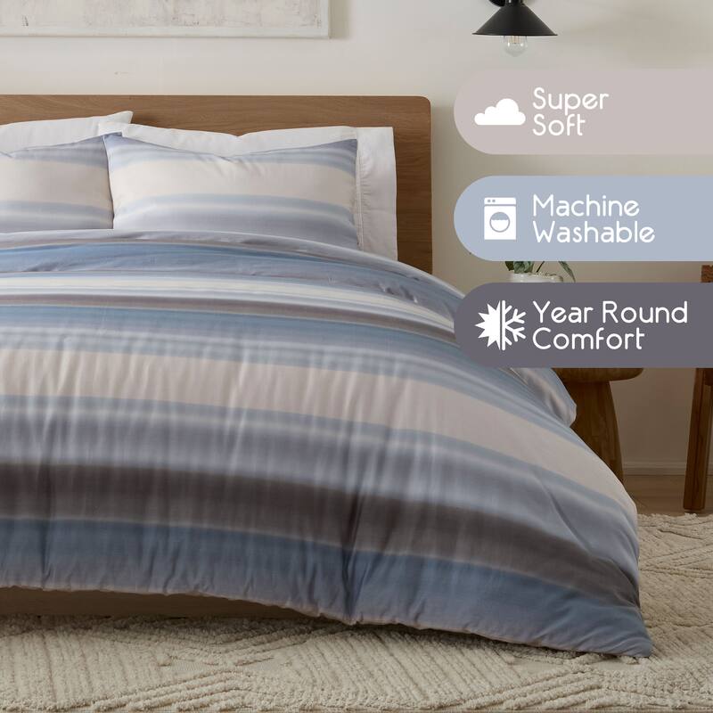 Vellux Alfie Blue/Grey Comforter Set