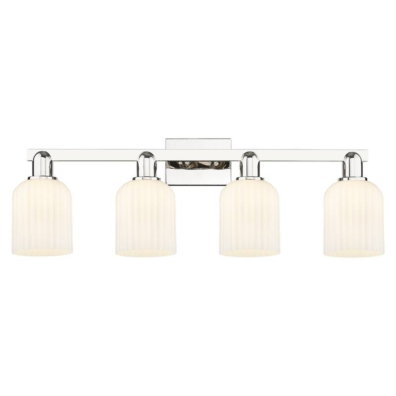 Innovations Lighting 716-4W-G559-5GWH Bridal Veil 4 Light 32" Wide - Polished Nickel