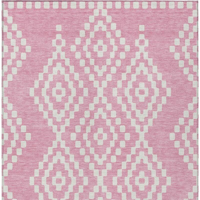 HomeRoots Geometric Transitional Rectangle Outdoor Rug