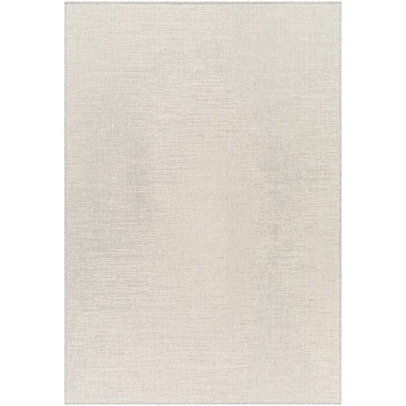 Livabliss Ravello Abstract Stripe Indoor/ Outdoor Area Rug - 5'3" x 7' - Cream