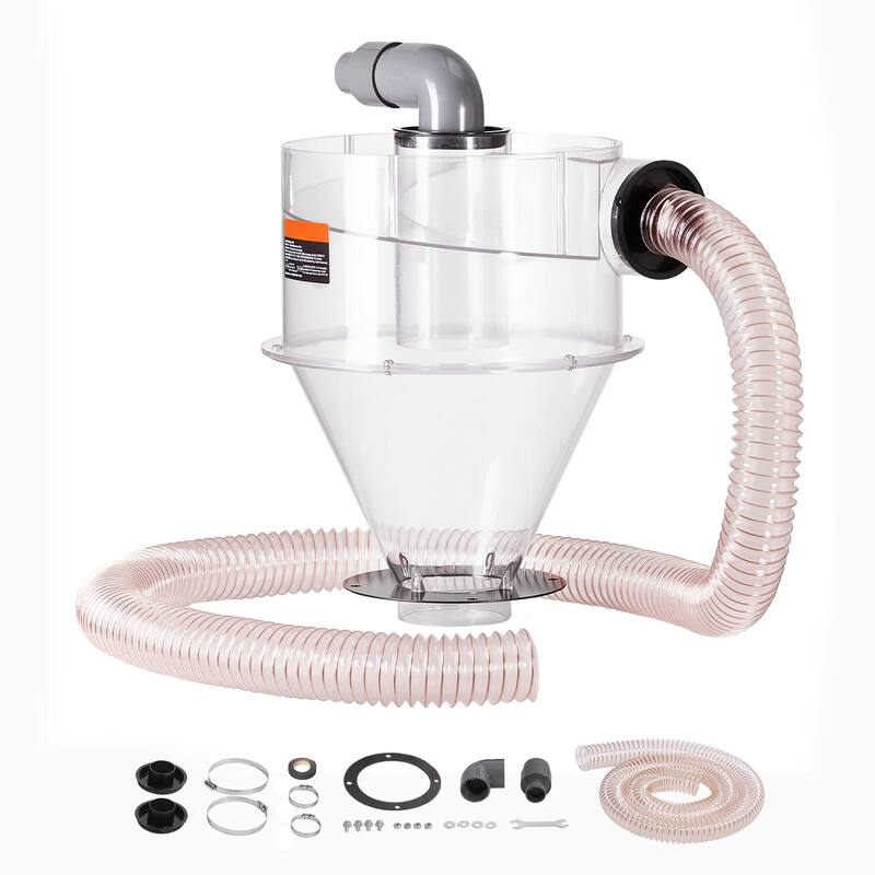 Cyclone Dust Separator for Wet/Dry Shop Vacuums, Fits 5-10 Gallon Tank (Tank Exclude) - 4.0-inch - White