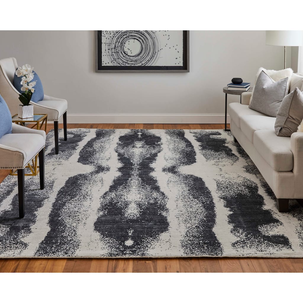 Grand Bazaar Eshwar Hand Woven Abstract Modern Area Rug