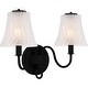 preview thumbnail 3 of 5, McKinney 2-Light Matte Black Bath Light