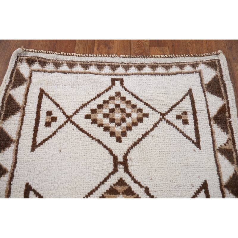 Plush Turkish Anatolian Runner Rug Hand-knotted Oriental Wool Carpet - 3'1"x 10'1"
