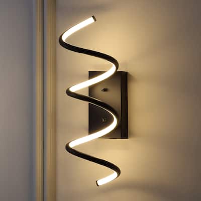 Draper Modern Metal Integrated LED Vanity Light Sconce, by JONATHAN Y