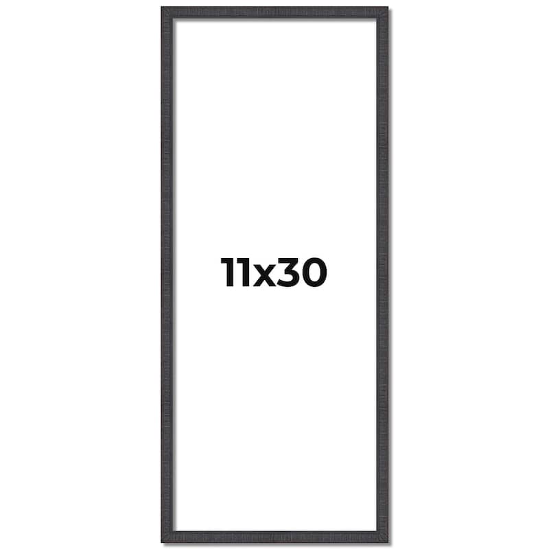 11x30 Frame Brown Solid Wood Picture Frame - Complete Modern Photo