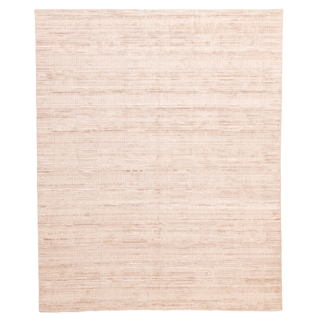 ECARPETGALLERY Hand Loomed Elysian Beige, Tan Wool Rug - 8'0 x 9'10