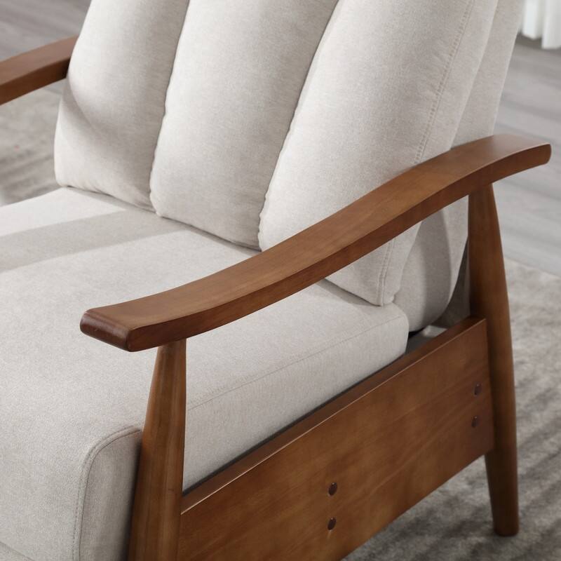 Modern Wood Frame Armchair Lounge Chair for Living Room