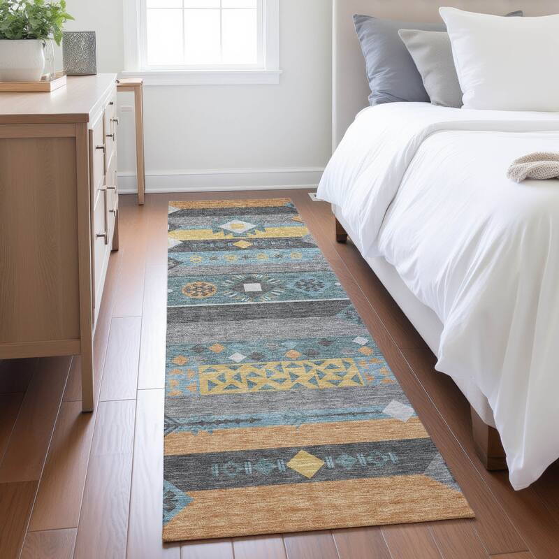 Machine Washable Indoor/ Outdoor Global Tuca Chantille Rug