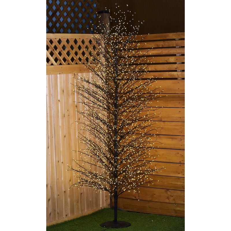 6.8 FT LED Black Birch Tree Outdoor