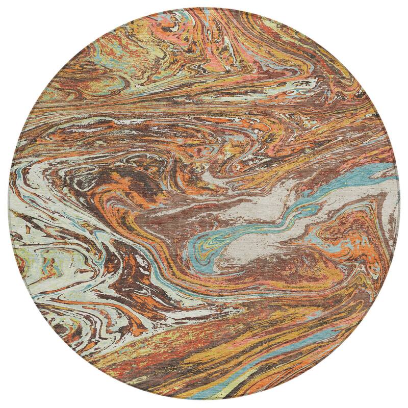 HomeRoots Abstract Transitional Rectangle Outdoor Rug