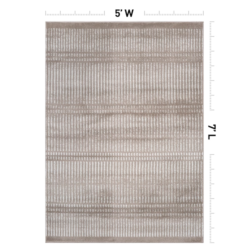 Contemporary Minimalistic Stripe LInes Area Rug