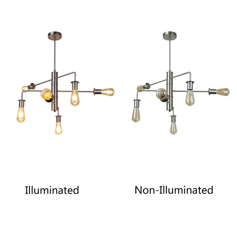 6-light Brushed Nickel Chandelier