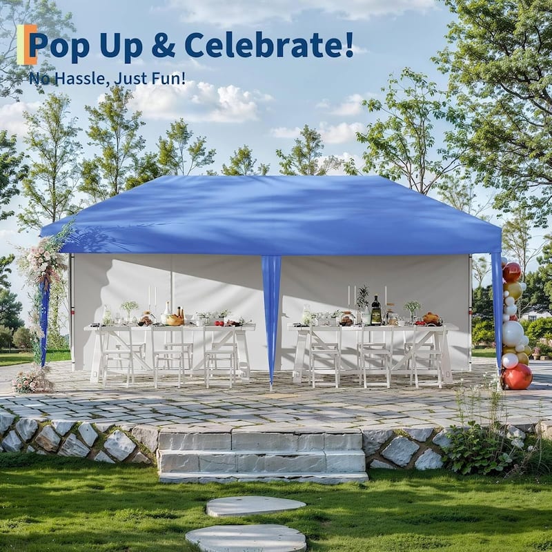 10x20 Pop Up Canopy Tent Outdoor with 2 Removable Sidewalls