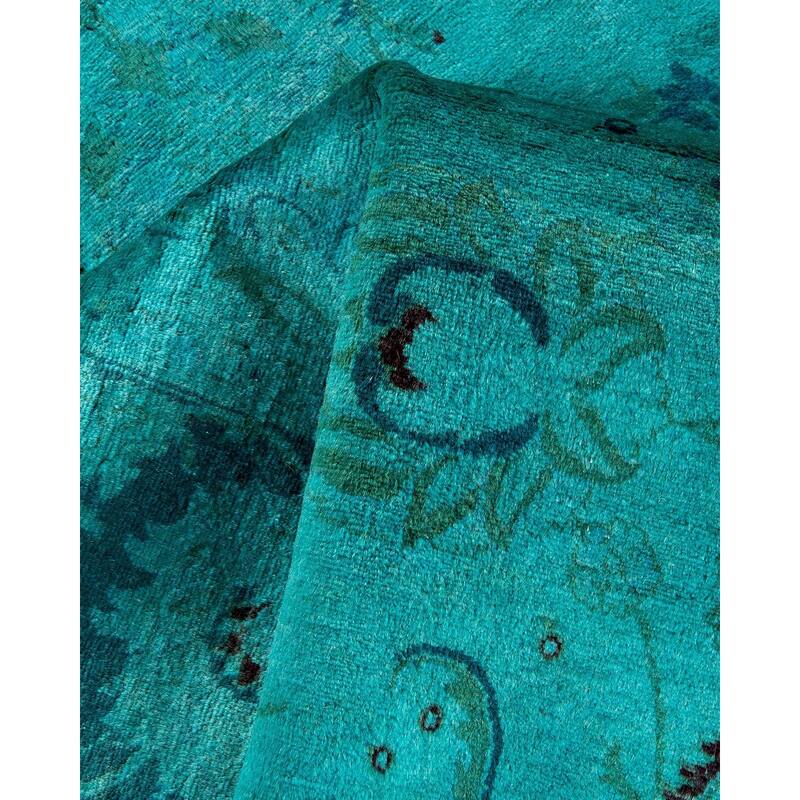 Fine Vibrance, One-of-a-Kind Hand-Knotted Area Rug - Blue, 4' 0" x 6' 0" - 4' 0" x 6' 0"
