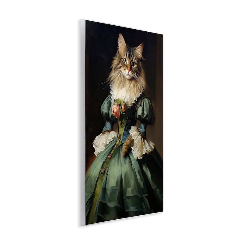 Stupell Cat in Elegant Dress Wall Plaque Art Design By Wumples