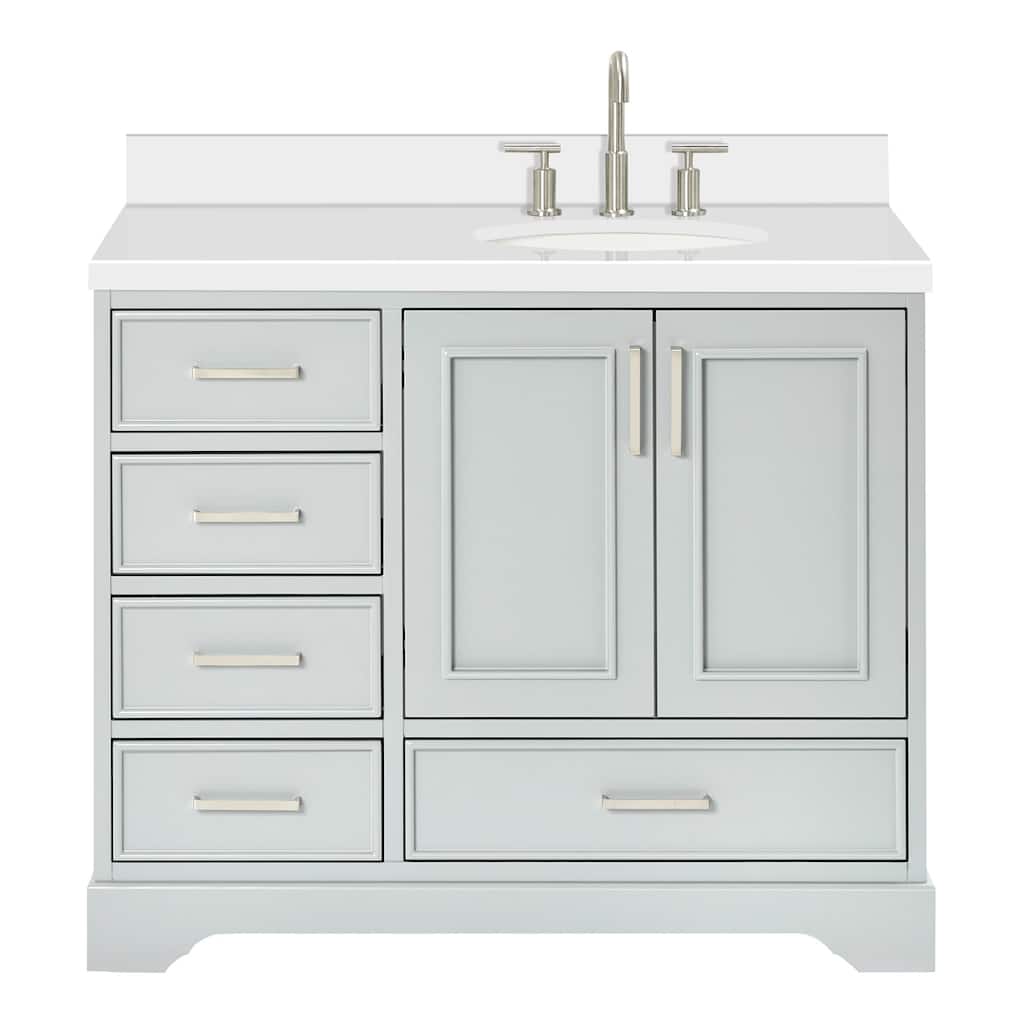 Ariel M043SRWQOVO Stafford 42" Free Standing Single Basin Vanity Set
