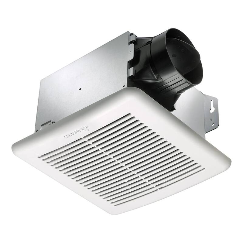 Delta Breez GreenBuilder Ventilation Bath Fan 80CFM with Humidity Sensor, White - 7