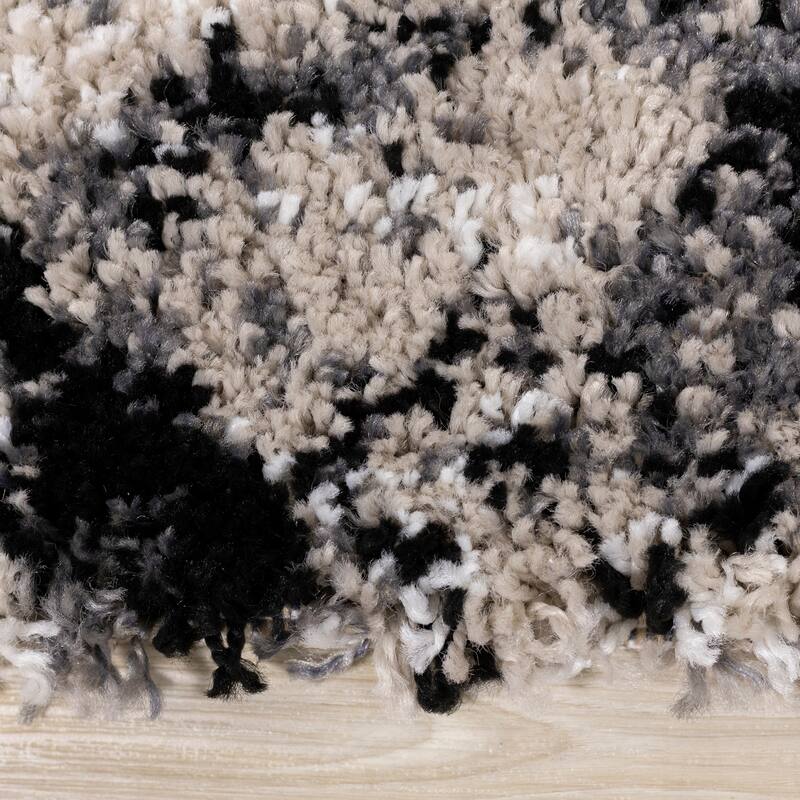 Miley Collection - Beige/Grey Abstract Area Rug