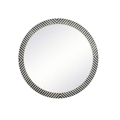 Carson Carrington Labben Round Chevron Mirror