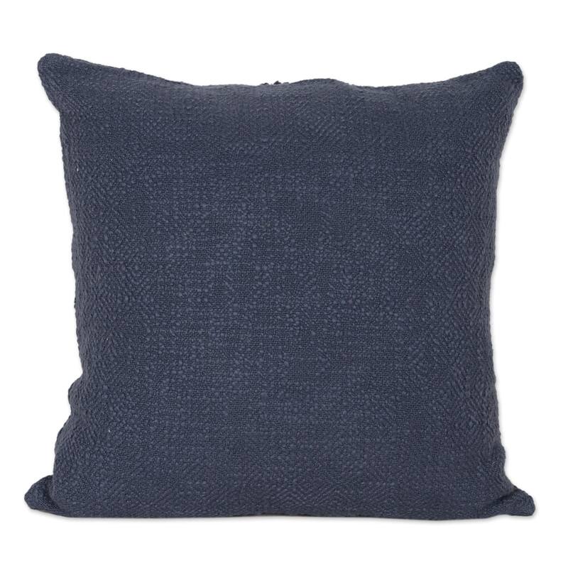 Novica Handmade Blue Clouds Embroidered Cotton Cushion Covers (Set Of 4)