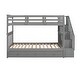 preview thumbnail 6 of 18, Stairway Twin-Over-Twin Bunk Bed with Three Drawers for Bedroom,Dorm,4 Different Sizes Hide Underneath Stairs