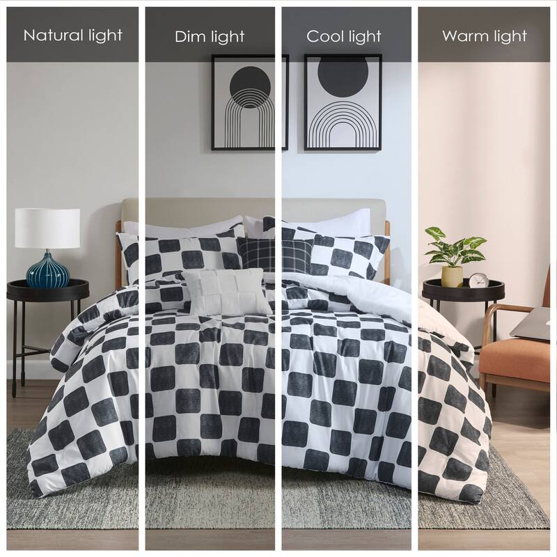 Intelligent Design Lana Checkered Comforter Set