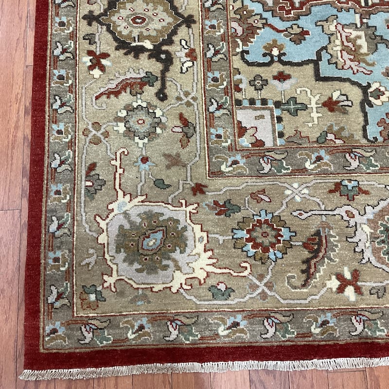 HERAT ORIENTAL Hand-knotted Indo 9' x 12' Serapi Wool Rug - 9' x 12'
