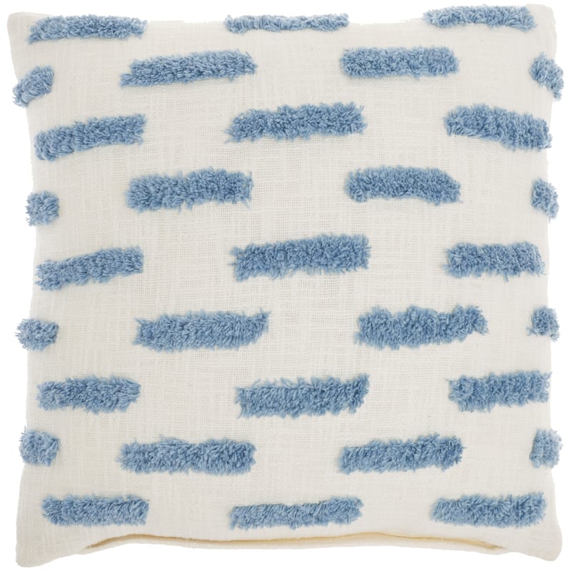 Mina Victory Life Styles Tufted Lines Geometric 18" x 18" Indoor Throw Pillow