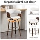 preview thumbnail 73 of 186, 26"/29" Faux Leather Swivel Bar Stools, Wood Counter Stool
