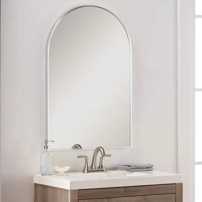 20x30 Inch Metal Framed Arched Bathrrom Mirror