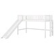 preview thumbnail 2 of 13, Twin Loft Bed with Ladder and Slide White Platform Bed