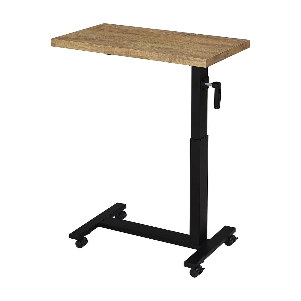 Height Adjustable Mobile Bedroom C-Table with Metal Base