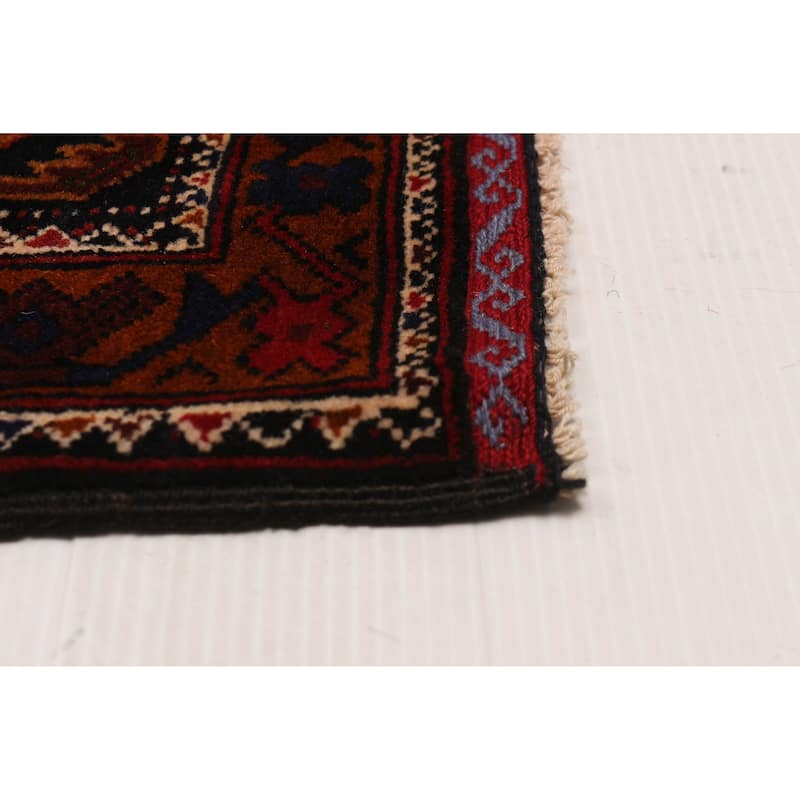Teimani Black, Brown Rug 3'9" x 6'11" - 3'9 x 6'11