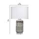 28 Inch Ceramic Table Lamp with Faceted Base, White and Grey - Bed Bath ...