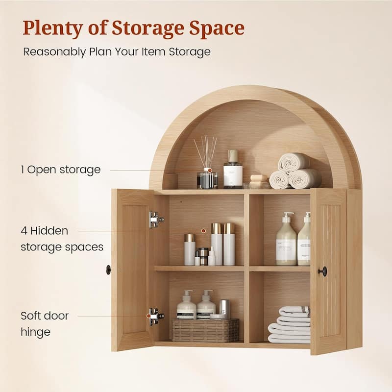 Bathroom Wall Cabinet Over The Toilet Cabinet Adjustable Shelf Wall Mounted