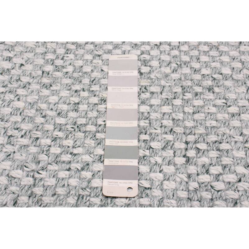 ECARPETGALLERY Braid weave Sienna Grey Wool Rug - 4'2 x 6'0