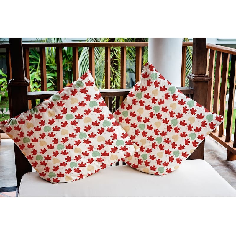 Lots of Leaves Fall Indoor/Outdoor Throw Pillow