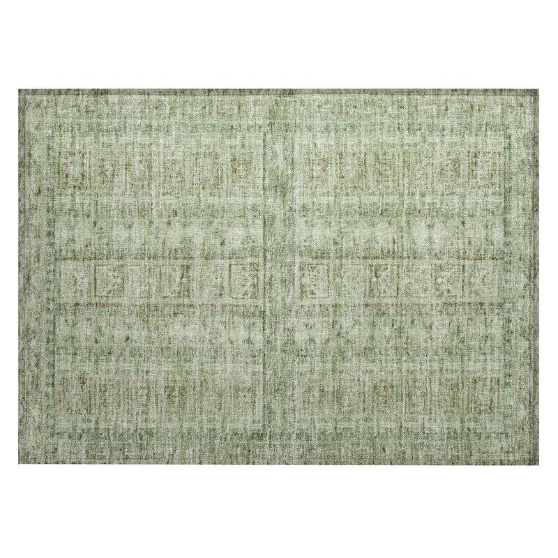 Machine Washable Indoor/Outdoor Global Traditional Chantille Rug
