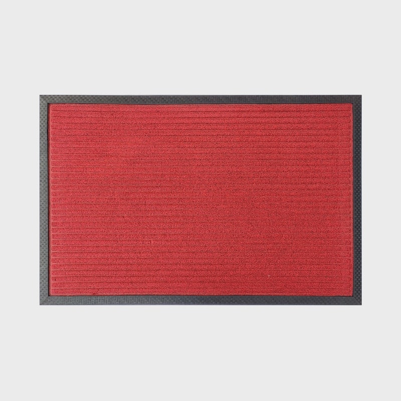 A1HC New Durable and Versatile Polypropylene Rubber Door Mat All Weather Inside Outside Door Mat - 32"x48" - Red