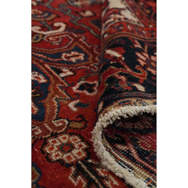 Hand Knotted Oriental 100% Wool Carpet Traditional Medallion Red Heriz Area Rug - 11' 4'' X 8' 3''