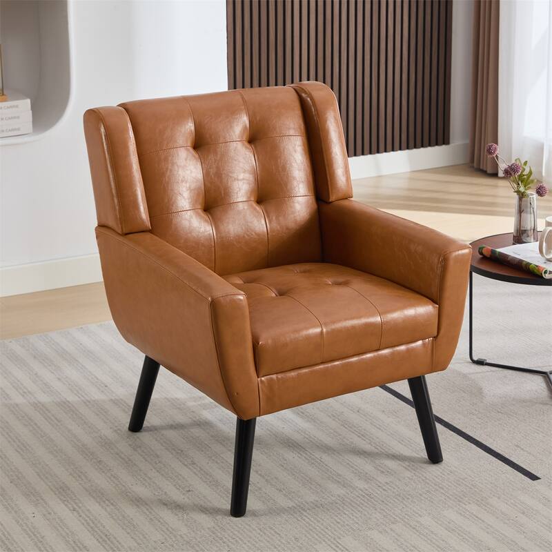 Modern Ergonomics Accent Chair with Black Legs