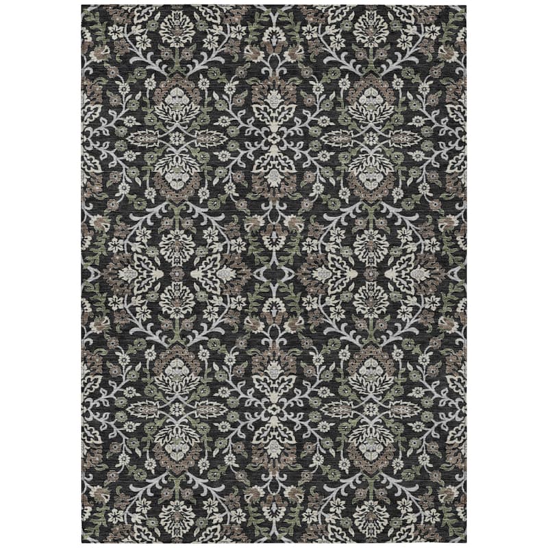 Machine Washable Indoor/ Outdoor Traditional Hartman Chantille Rug