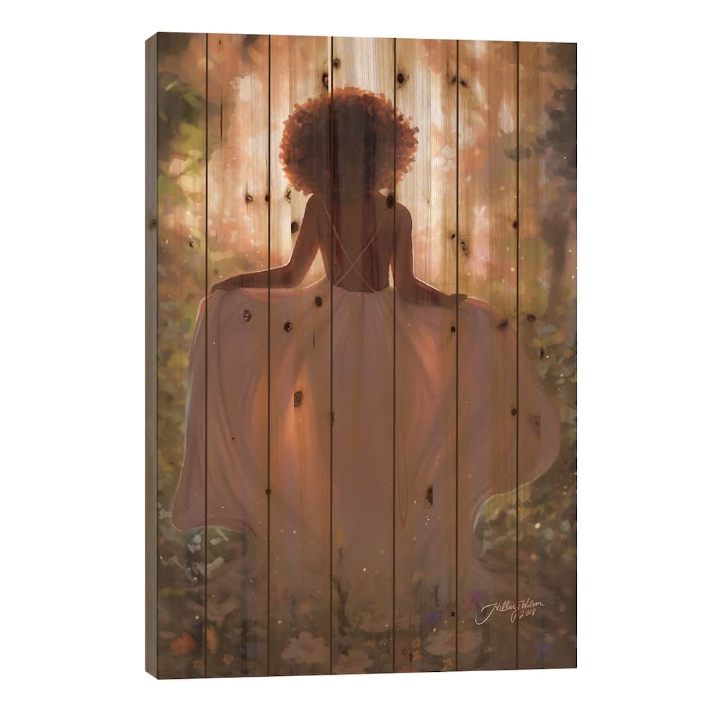Mother Nature Print On Wood by Hillary D Wilson - Multi-Color