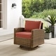 preview thumbnail 8 of 32, Crosley Bradenton Outdoor Wicker Swivel Rocker Chair Sangria
