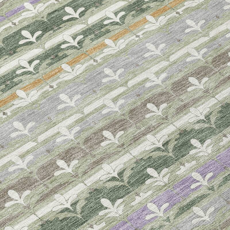 Machine Washable Indoor/ Outdoor Stripe Bramlage Chantille Rug