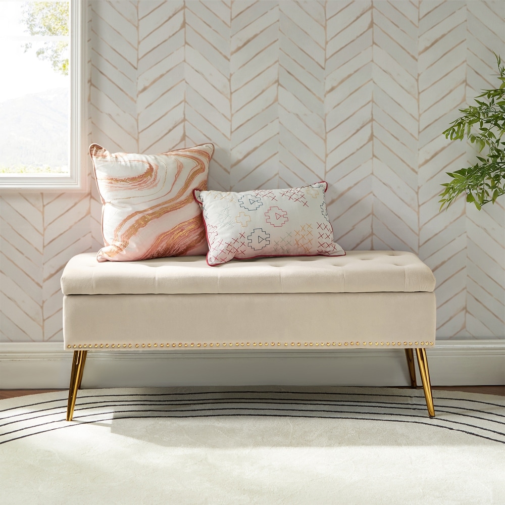 Grafton home claire upholstered storage bench cheap
