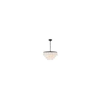 4-Light Black Pendant Light - Modern Industrial Chandelier with Glass Shades - Dining Room Kitchen Lighting - 13.1