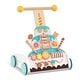 preview thumbnail 4 of 7, MDF Wooden Kids Walker with Xylophone, Adjustable Handle and Activity Toys - 11.5" L x 13.5" W x 16" H